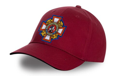 Классическая бордовая бейсболка Потомственный Казак