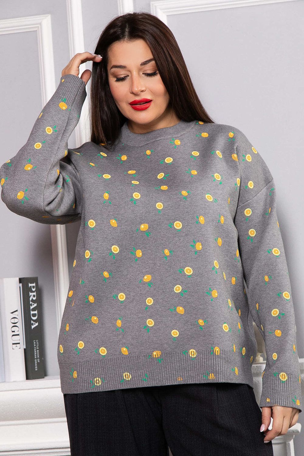 Свитер оверсайз Анита (серый) Б14759-1М LT Collection