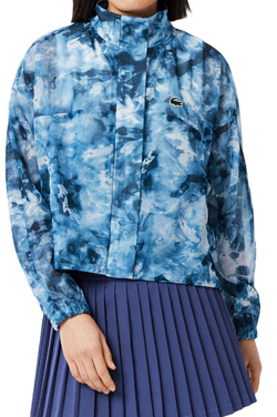 Женская Кофта теннисная Lacoste Lightweight Crocodile Print Tennis - небесный