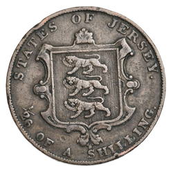 Монета 1/26 шиллинга (shilling) 1841 год Джерси