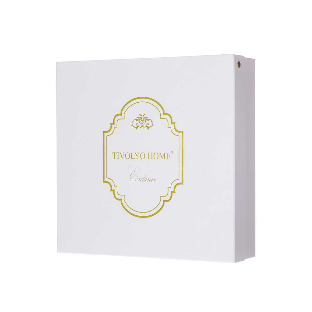 Постельное белье 2 спальное евро Tivolyo Home Celestia кремовое