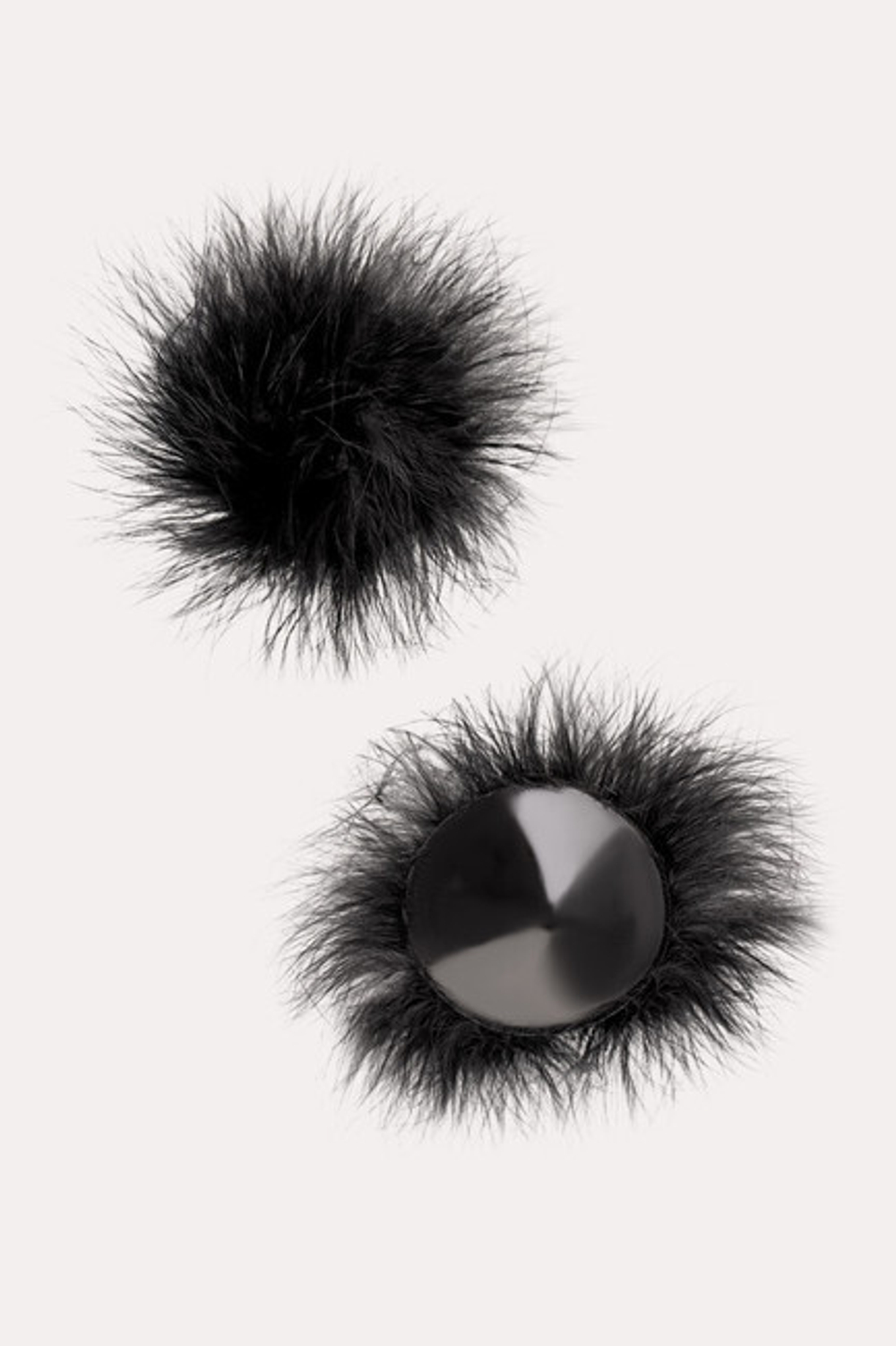 Пэстис Erolanta Lingerie Collection круглые с пухом, черные (Цвет: черный)