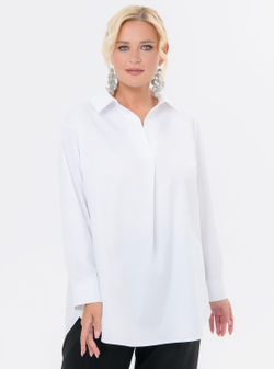 Рубашка-туника из хлопка белая