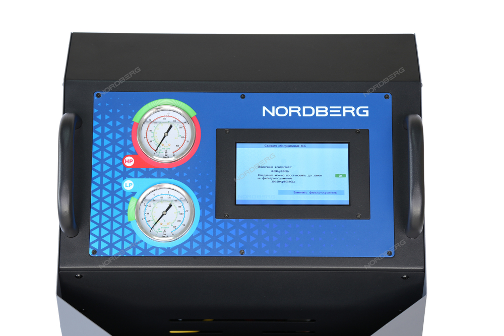 Установка автомат для заправки кондиционеров автобусов с ручным впрыском масла NORDBERG NF39