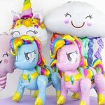 Шар (32''/81 см) Фигура, Счастливое облако, Яркая радуга