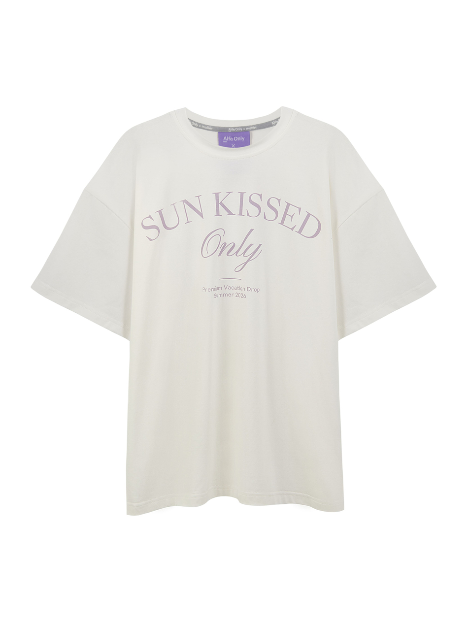 Футболка "Sun kissed only" белая