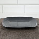 Тарелка Квадро плоская (серый)