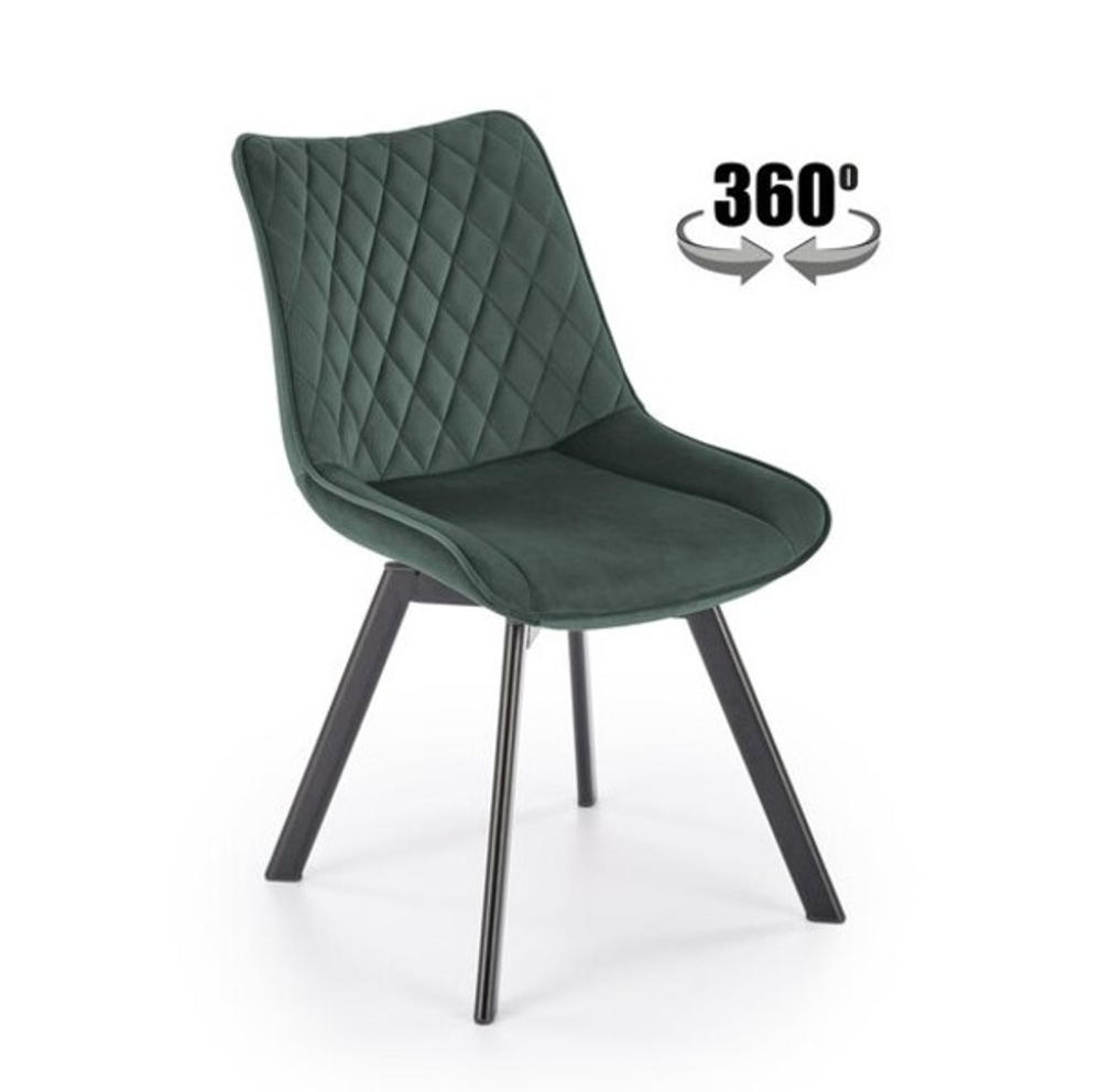 Стул HALMAR K520 темно-зеленый/черный, поворотный