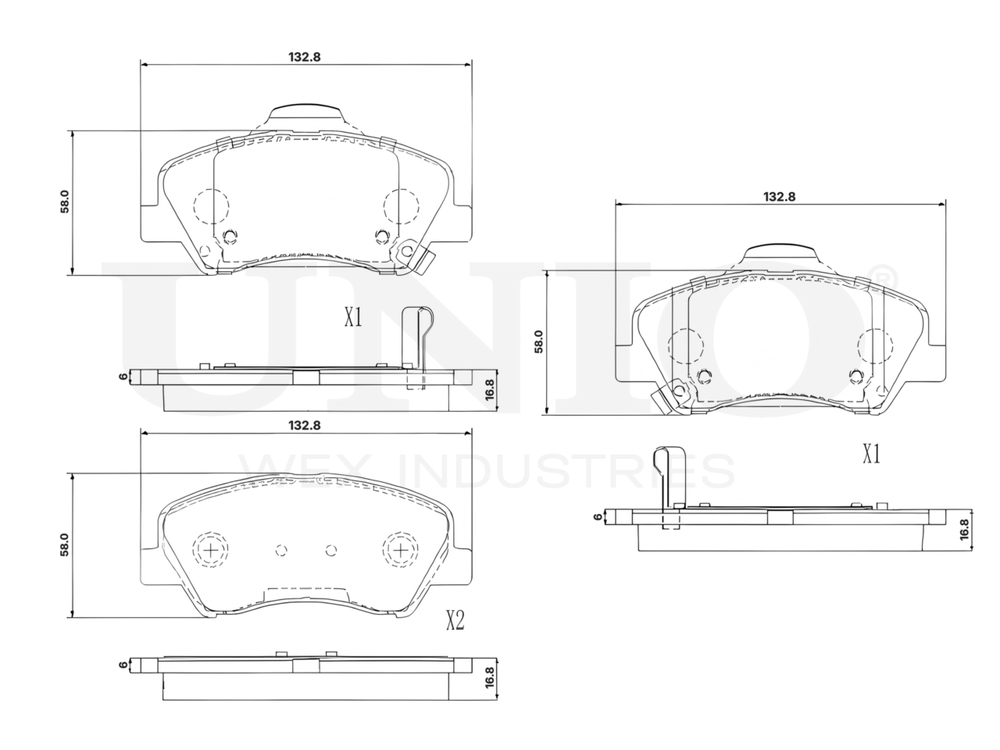 Колодки тормозные диск. передние UNIO BRP-20272