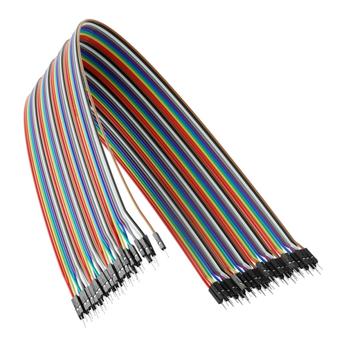 Male to Male Jumper Wire (Multicolor, 50cm Length) - 40 Pack