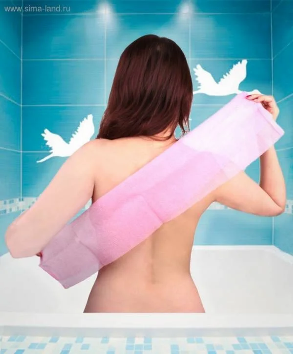 BODY TOWEL Полотенце - скраб с рисунком(мочалка) 20*98 см