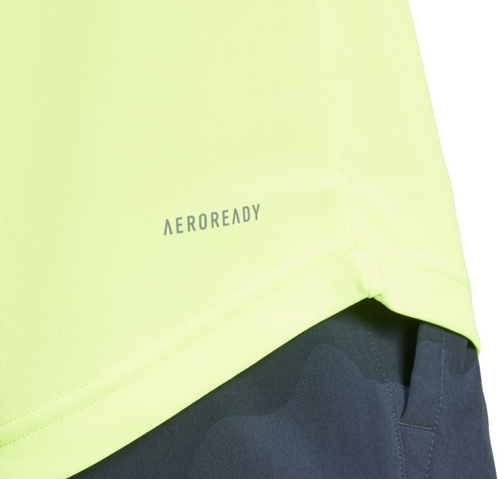 Мужская теннисная футболка Adidas Club 3 Stripes Tennis - желтый