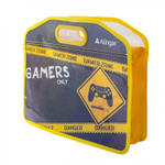 Папка с ручками 1 отделение, А4 300х365х115мм, Alingar, пластик, прорезная ручка, молния сверху, "Gamer zone"