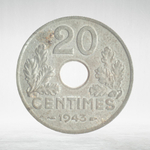 France, 20 Centimes 1943 - Vichy French State, F