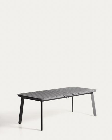 Раздвижной уличный стол Izola из алюминия с графитовой отделкой 220 (280) x 100 см