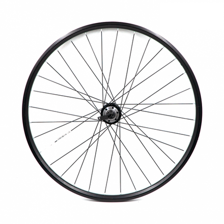 Колесо переднее 700C D EVOLUTION пром.подш. эксцентрик / обод двойной алюм. черн. CNC F/V 14.2х31 /