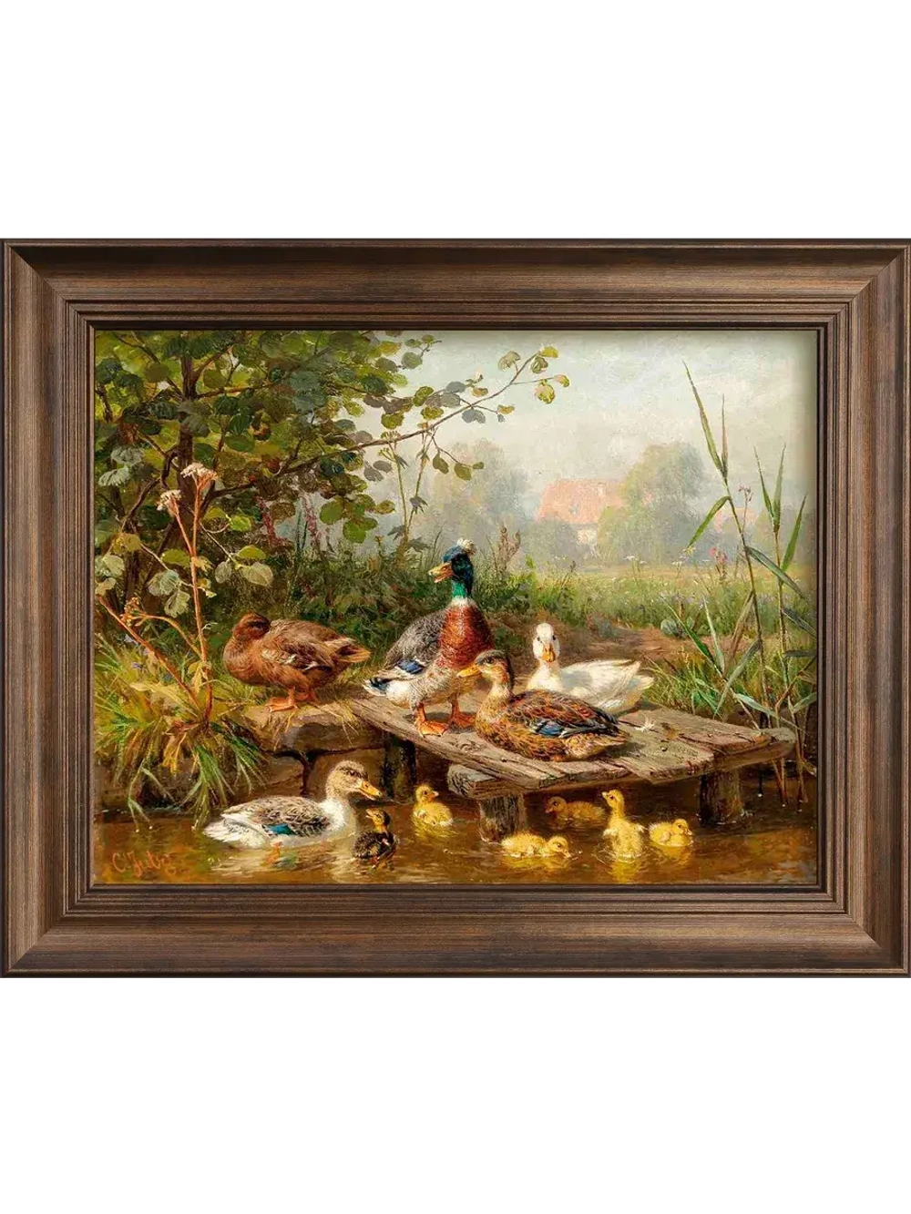 Картина интерьерная на холсте в раме 25*31 см