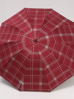 Зонт механический «Клетка», 4 сложения, 10 спиц, R = 53 см, цвет МИКС