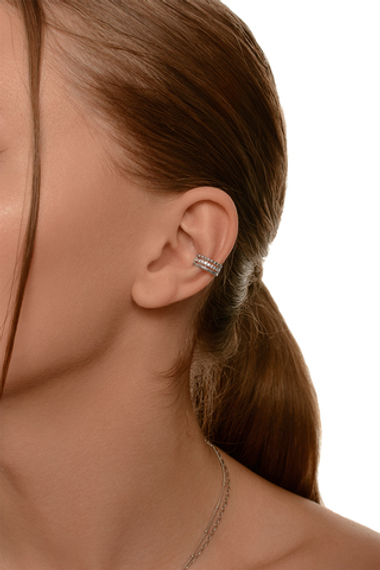 Кафф "Shik" из серебра с фианитами