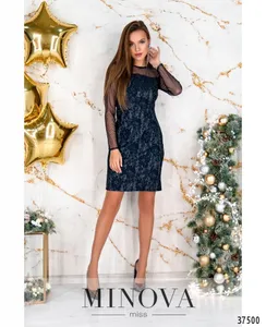 Платье 1156-синий Minova