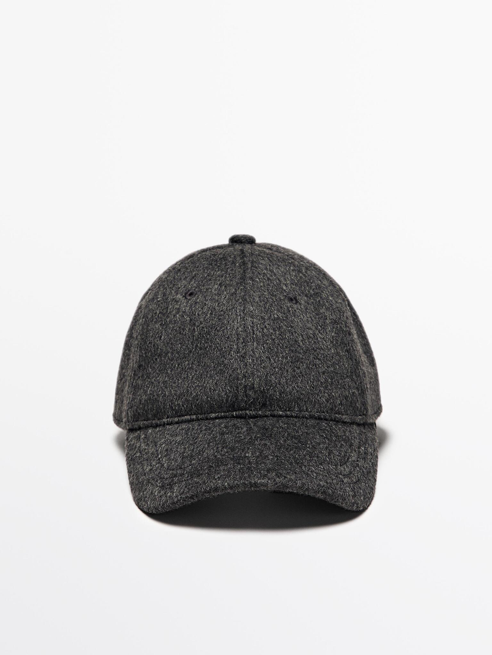 Massimo Dutti Кепка из рельефного фетра, серый