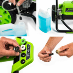 Мойка высокого давления GREENWORKS 1800Вт,140бар,420 л/час.,шланг7,6м (5106707)