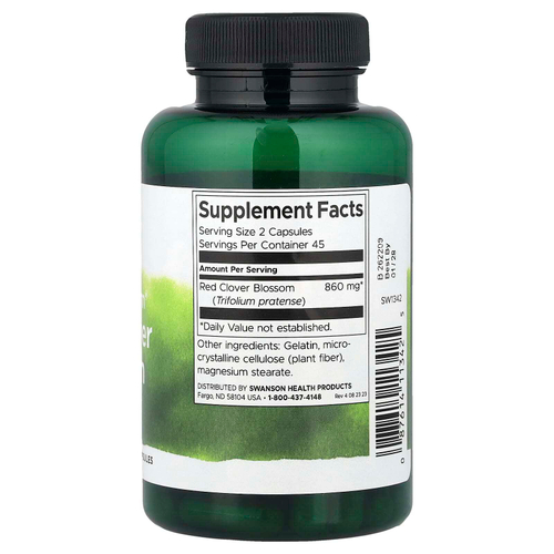 Swanson, Full Spectrum®, цветки красного клевера, 430 мг, 90 капсул
