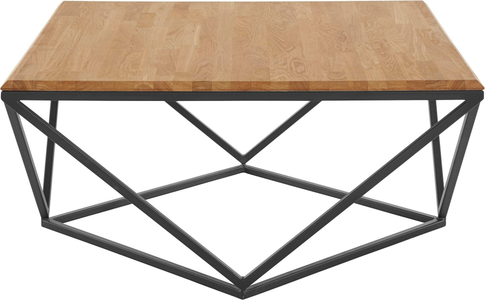 Стол кофейный Детлиф 100х100х45см деревянный