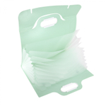 Папка-картотека Alingar, 332х302 мм, на резинке, прорезная ручка, пластик, 700 мкм, 11 отделений, зеленый