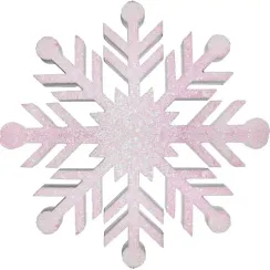 Снежинка из пенофлекса Резная 300 мм., белый, ПромЕлка (CP-300White)