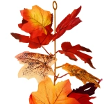 Лиана искусственная «Green garden» 170см клен, цвет оранжево-красный