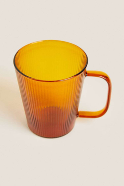 ZARA HOME КРУЖКА ИЗ БОРОСИЛИКАТНОГО СТЕКЛА, ОРАНЖЕВЫЙ