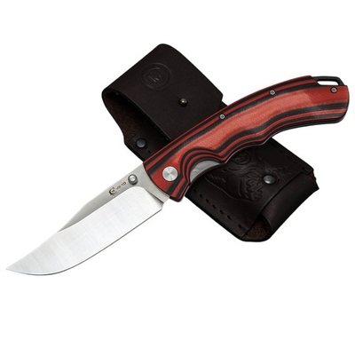 Нож складной Кузница Семина "Таежник" сталь VG10 рукоять черно-красная