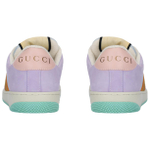 GUCCI Screener Lovelight Leather Distressed Shoes Low top Stylish Skateboarding Shoes Women"s Purple Blue Orange