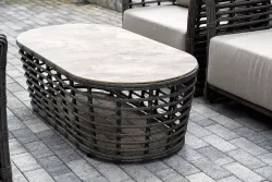 "Валенсия" лаунж-зона из искусственного ротанга, цвет серый