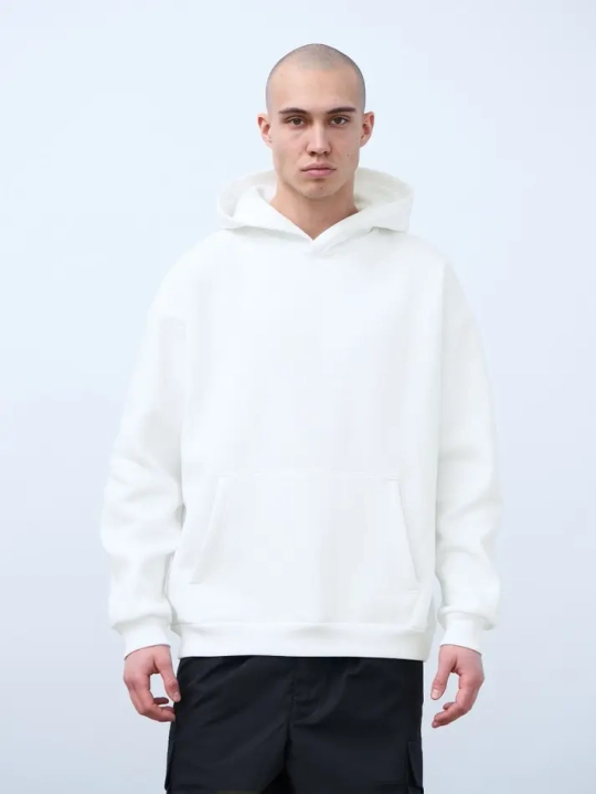Худи оверсайз с начесом (молочный) 360 г