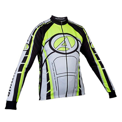 Велоджерси с рукавом  утепленная ARP 14A Blazer  неоново-желто-черно-белая XL AUTHOR