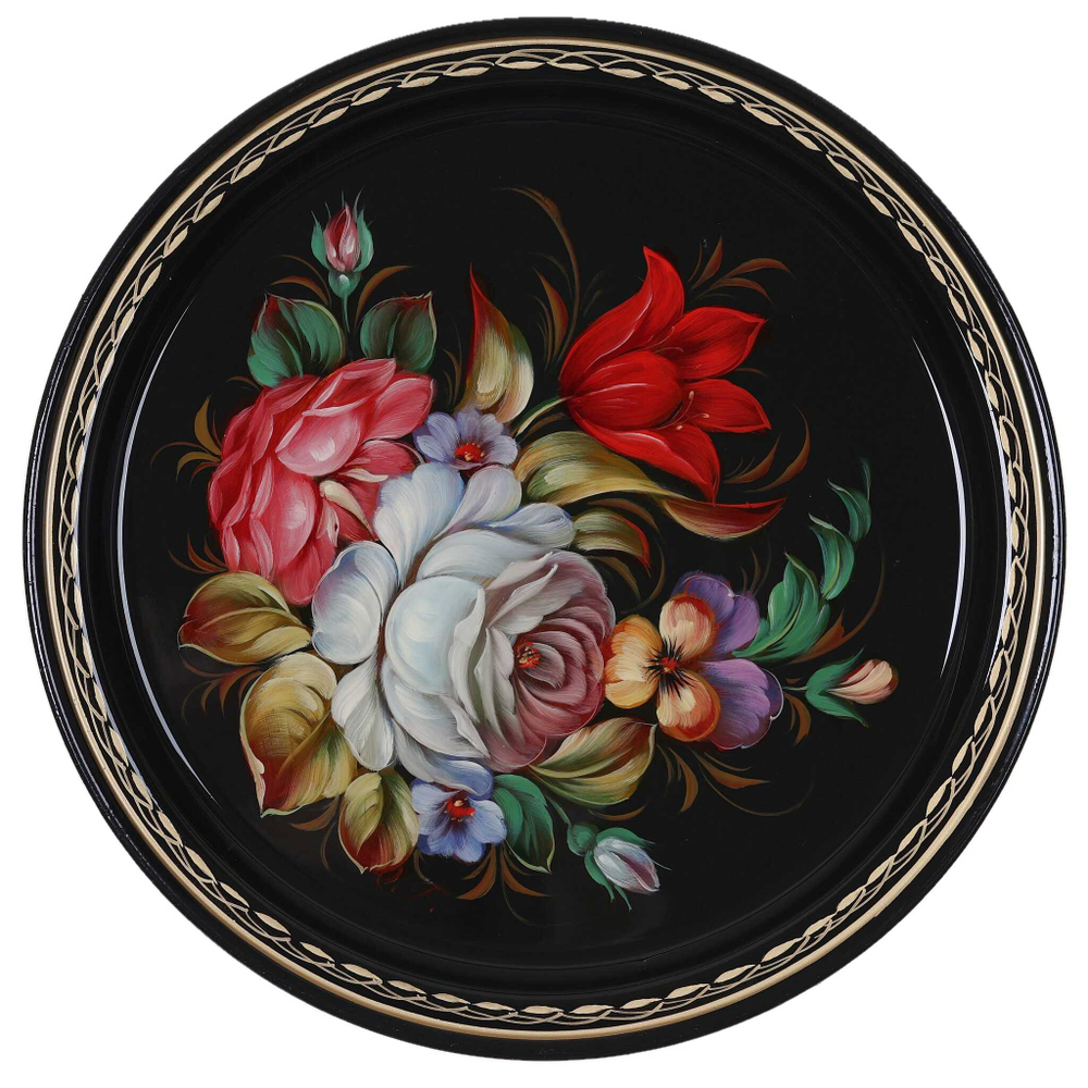 Zhostovo metal tray A5D070425273