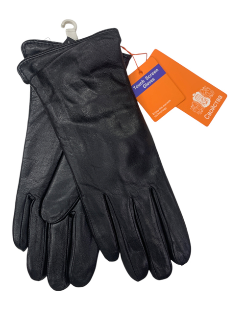 Перчатки. Женские. Материал верха: Кожаные. Подклад: Плюш-Флис.5 шт в упаковке.