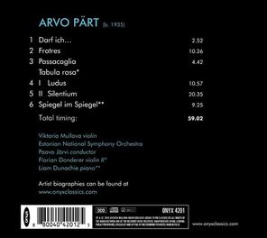 Viktoria Mullova, Paavo Jarvi, Estonian National Symphony Orchestra / Arvo Part (CD)