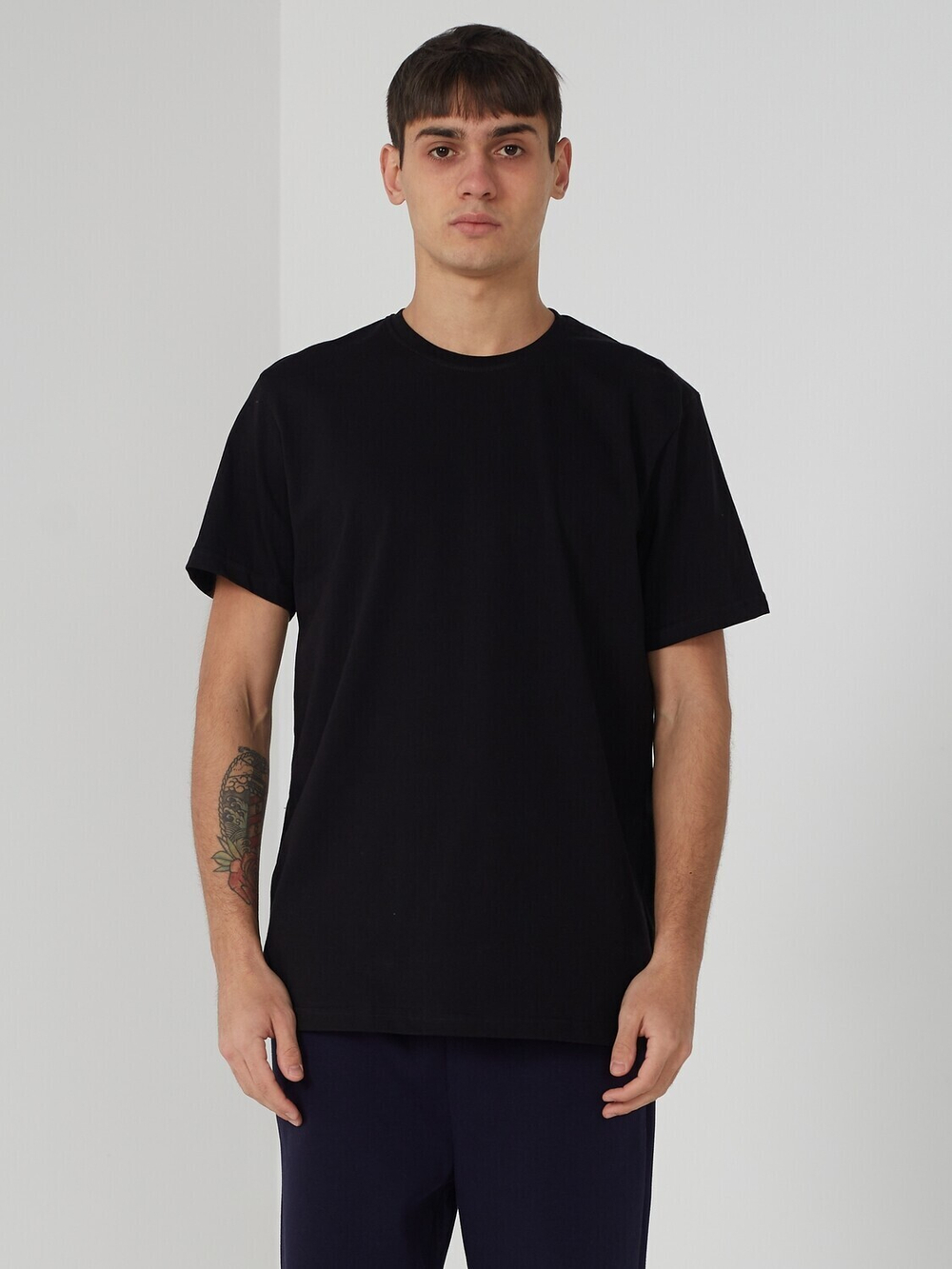 Сток футболка #178 стандарт (черный), 100% хлопок, плотность 190 г.
