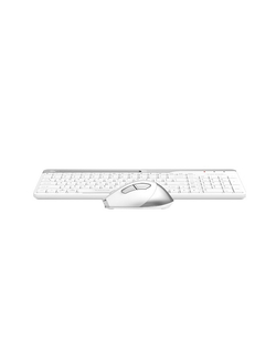 Комплект (клавиатура + мышь) Клавиатура + мышь A4Tech Fstyler FB2535C клав:белый/серый мышь:белый/серый USB беспроводная Bluetoot