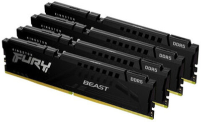 Оперативная память KINGSTON FURY Beast DDR5 128GB 5200MHz CL40 KF552C40BBK4-128