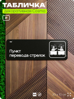 Табличка Пункт перевода стрелок, шуточная прикольная табличка на дверь в комнату, декор для интерьера, украшения интерьера, серия COSMO DECOR, 30х10 см, Айдентика Технолоджи