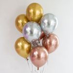 Шар (12"/30 см) Розовое Золото, хром 50 шт.