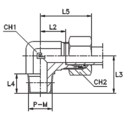 Штуцер FC90 DS20 NPT 1/2" B4 (в сборе)
