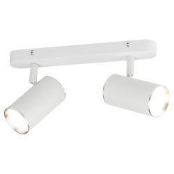 Светильник настенно-потолочный спот ЭРА OL35-2 WH MR16 GU10 IP20 белый хром