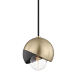Светильник подвесной Mitzi Emma AGED BRASS/BLACK W15 H17 Min - Max Height 26-227