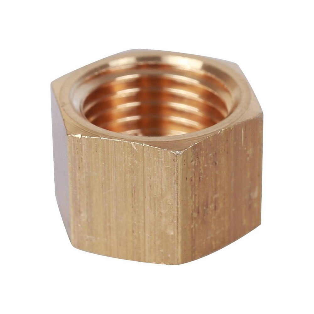 Заглушка с внутренней резьбой STOUT SFT 0026 - 1/4" (для стальных труб, латунь без покрытия)