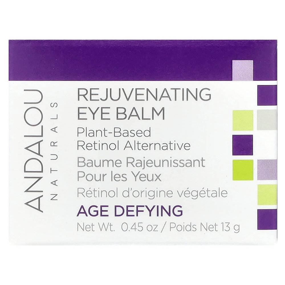 Andalou Naturals, омолаживающий бальзам для кожи вокруг глаз, растительная альтернатива ретинолу, антивозрастной эффект, 13 г (0,45 унции)